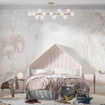 MUNKS & ME - Papier Peint Chambre Enfant Jungle - Neutre