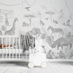 MUNKS & ME - Papier Peint Chambre Enfant Jungle Paradisiaque - Monochromes