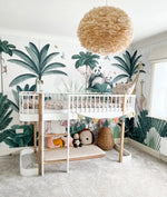 MUNKS & ME - Papier Peint Chambre Enfant Léopard Et Amis Avec Panda Jungle