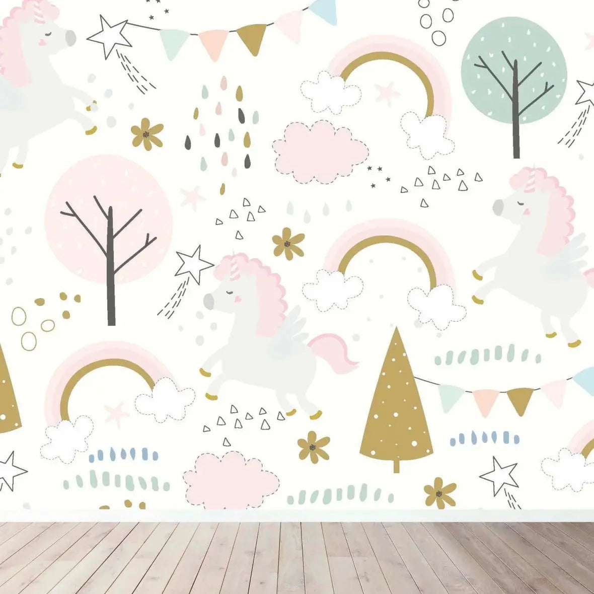 MUNKS & ME - Papier Peint Chambre Enfant Licorne