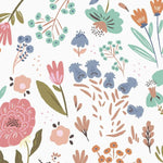 MUNKS & ME - Papier Peint Chambre Enfant Lila Florale