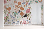 MUNKS & ME - Papier Peint Chambre Enfant Lila Florale