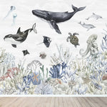 MUNKS & ME - Papier Peint Chambre Enfant Magie De L'océan - Aquarelle