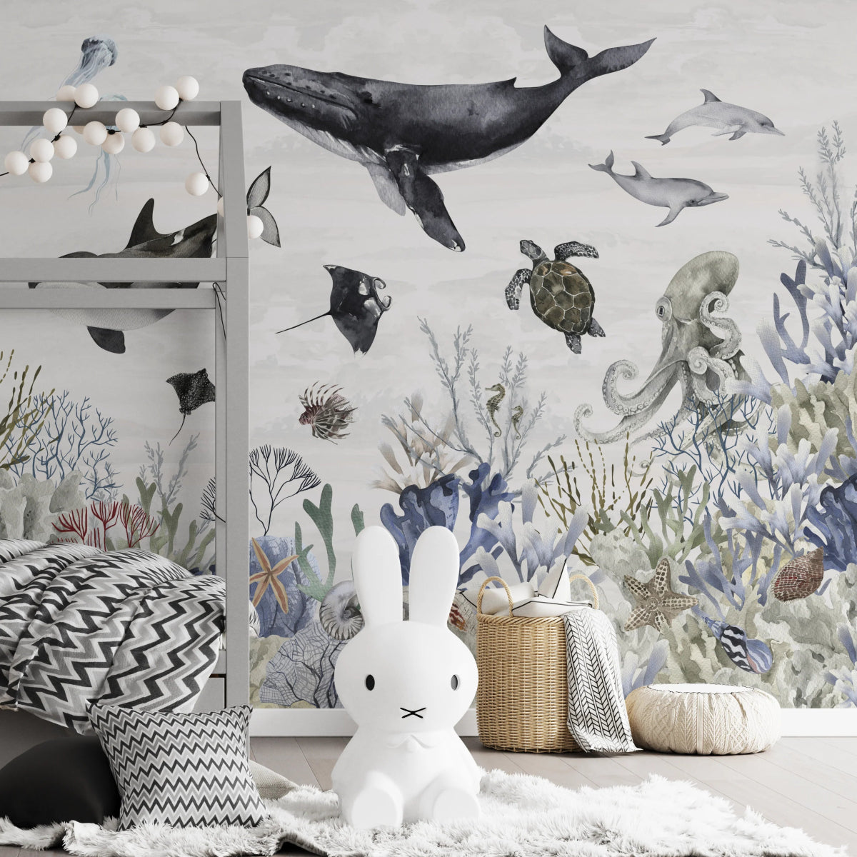 MUNKS & ME-Papier Peint Chambre Enfant Magie De L'océan - Aquarelle-Les Petits