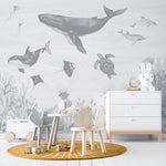 MUNKS & ME - Papier Peint Chambre Enfant Magie De L'océan - Bleu