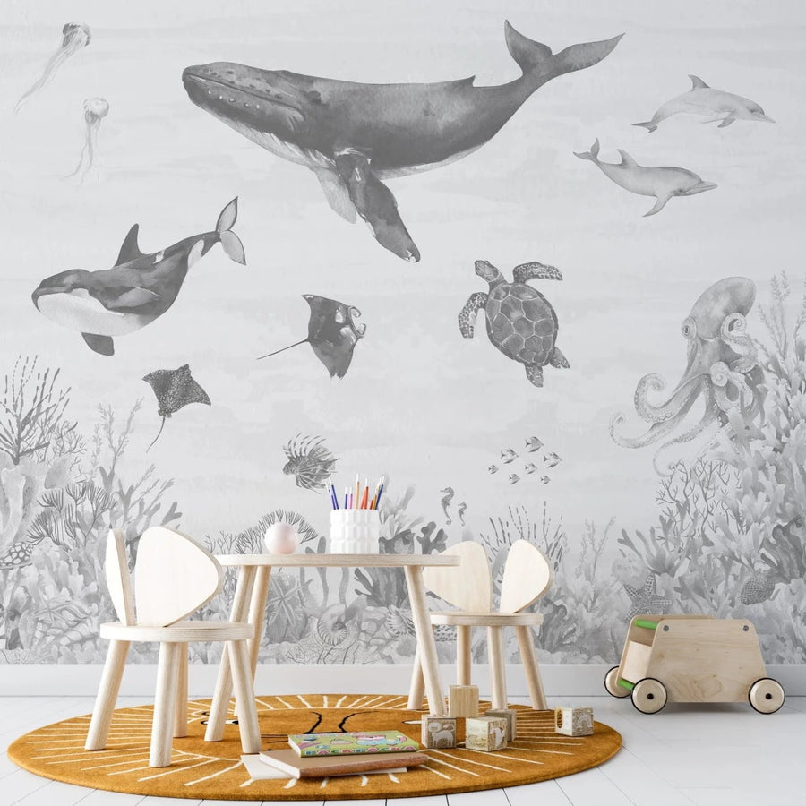 MUNKS & ME-Papier Peint Chambre Enfant Magie De L'océan - Monochromes-Les Petits