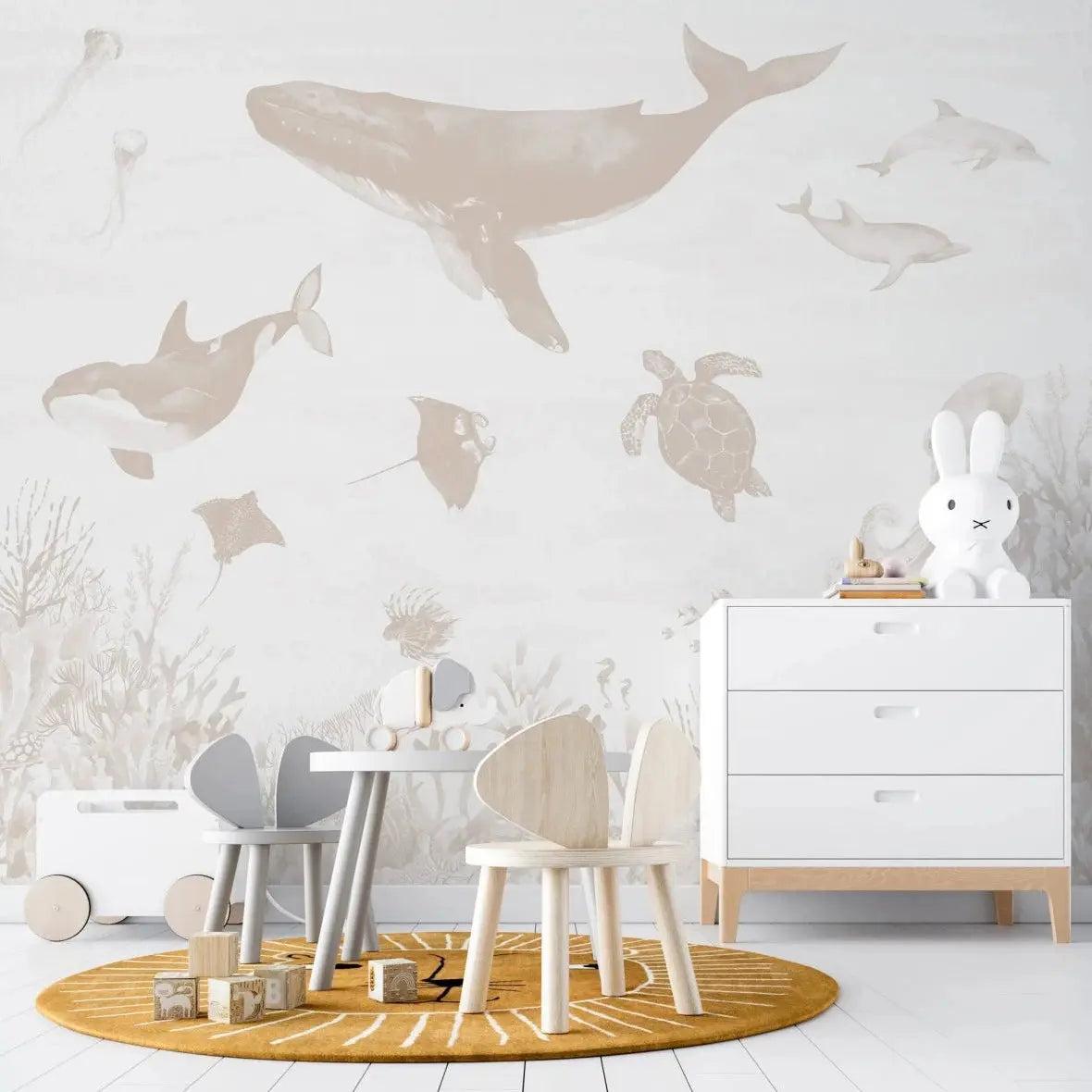 MUNKS & ME - Papier Peint Chambre Enfant Magie De L'océan - Neutre