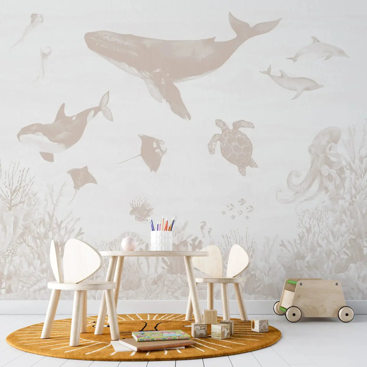 MUNKS & ME - Papier Peint Chambre Enfant Magie De L'océan - Neutre