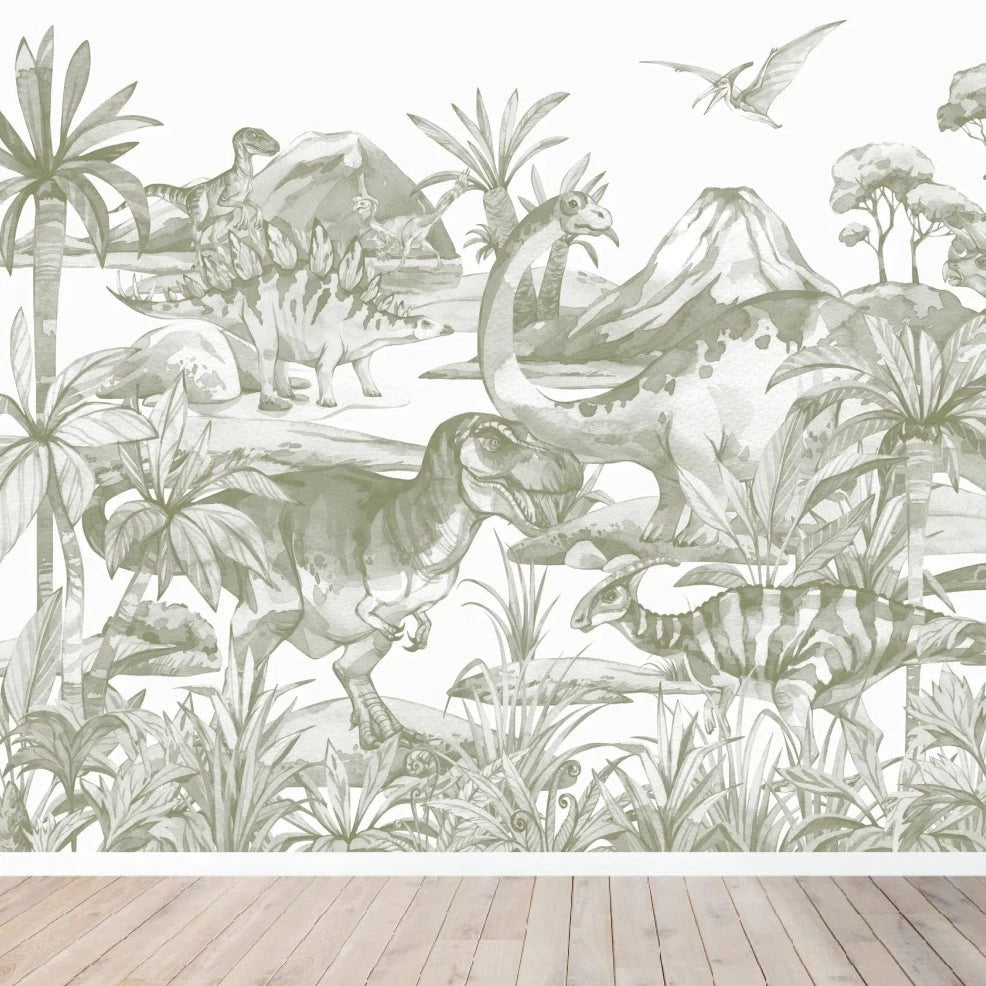 MUNKS & ME-Papier Peint Chambre Enfant Monde Des Dinosaures-Les Petits