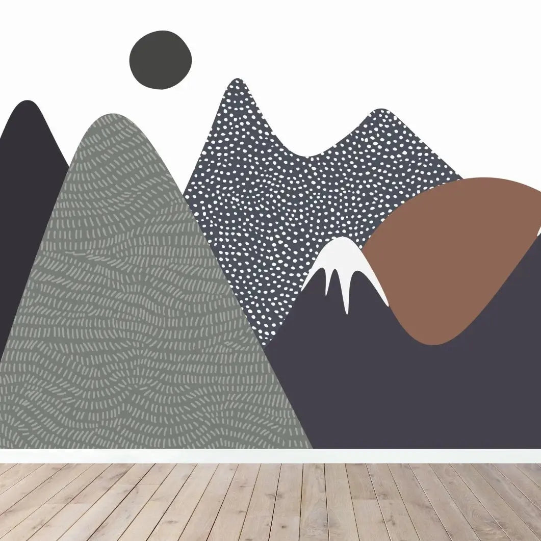 MUNKS & ME - Papier Peint Chambre Enfant Montagne