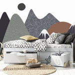 MUNKS & ME - Papier Peint Chambre Enfant Montagne
