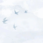 MUNKS & ME - Papier Peint Chambre Enfant Opales Ciel Oiseaux Bleu