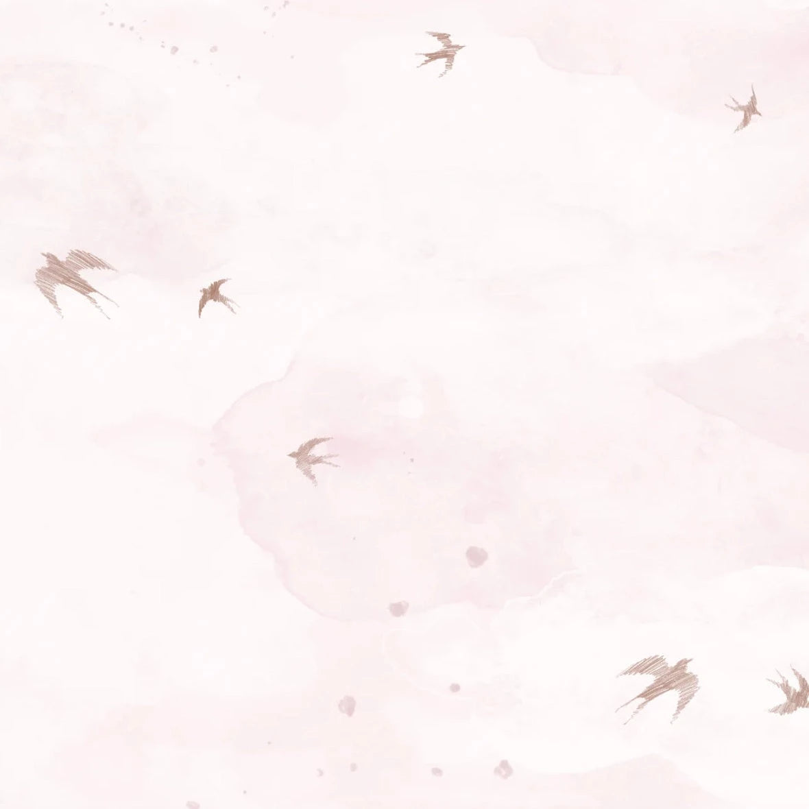 MUNKS & ME-Papier Peint Chambre Enfant Opales Ciel Oiseaux Rose-Les Petits