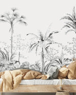 MUNKS & ME - Papier Peint Chambre Enfant Palmier Tropical De L'île