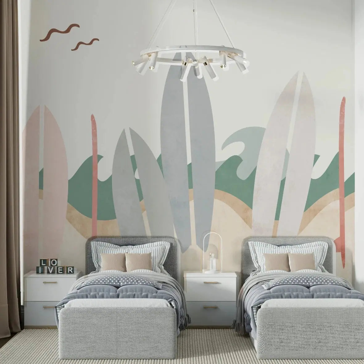 MUNKS & ME - Papier Peint Chambre Enfant Paradis Des Surfeurs