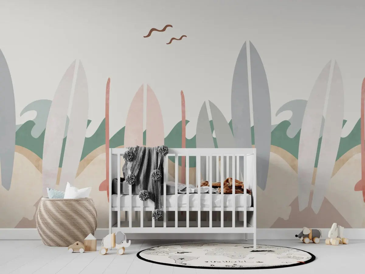 MUNKS & ME - Papier Peint Chambre Enfant Paradis Des Surfeurs