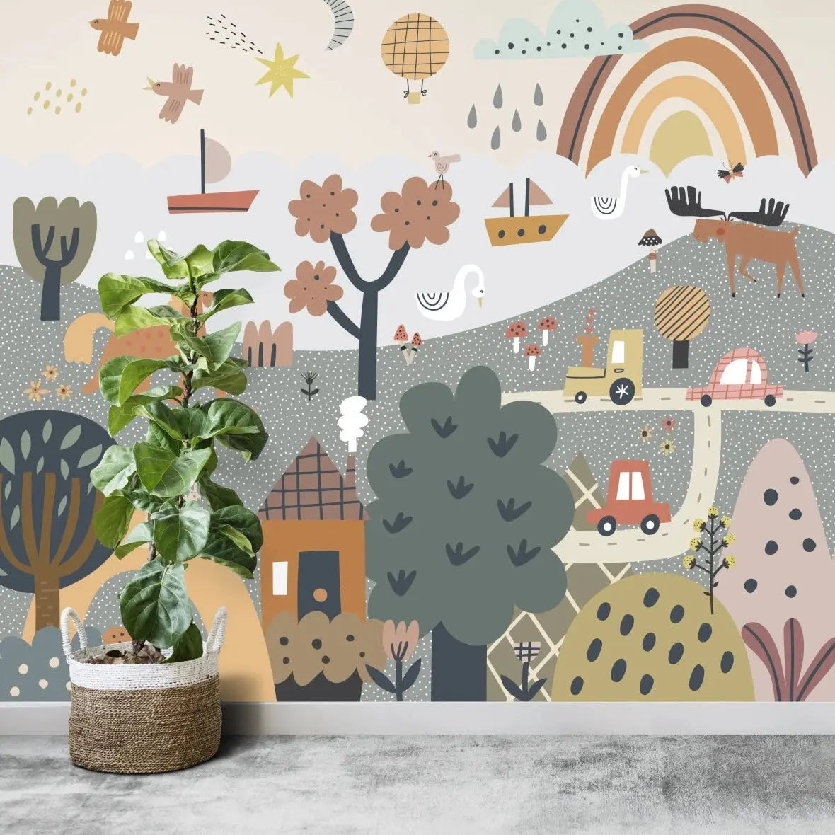 MUNKS & ME - Papier Peint Chambre Enfant Parc Des Merveilles