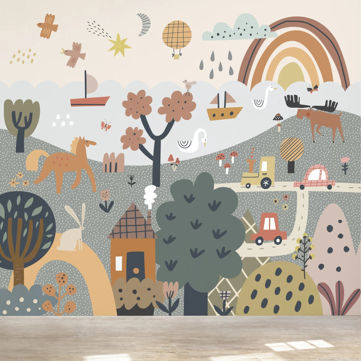 MUNKS & ME - Papier Peint Chambre Enfant Parc Des Merveilles