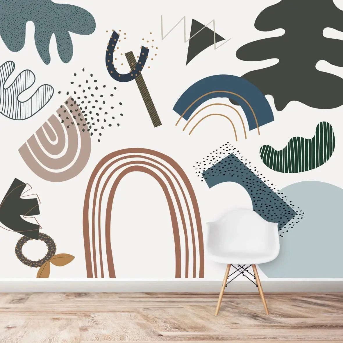 MUNKS & ME - Papier Peint Chambre Enfant Petite Erin Résumé - Bleu