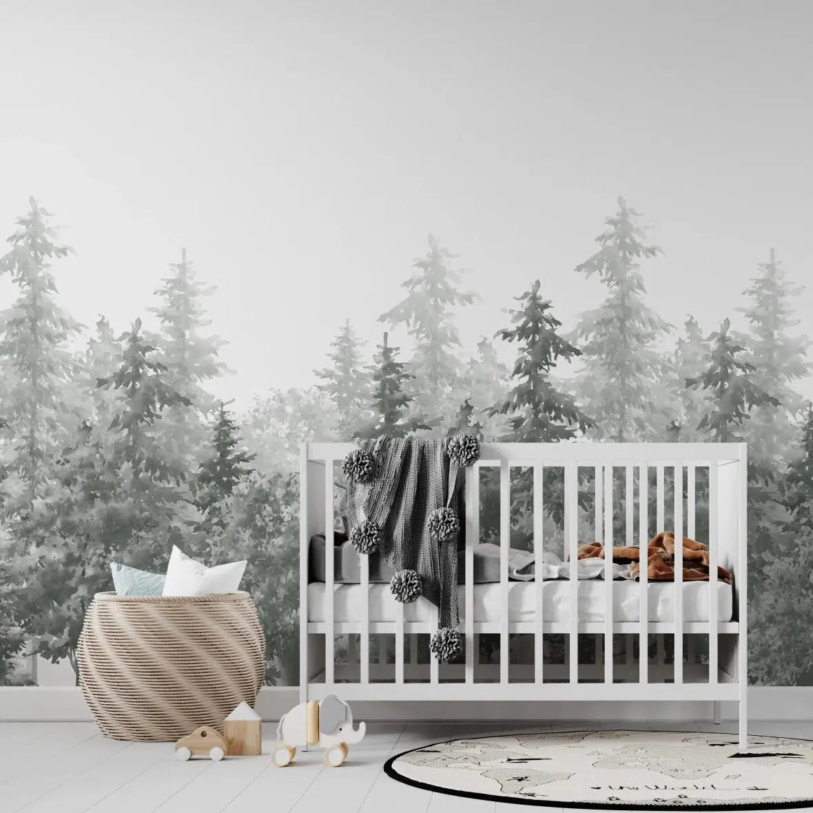 MUNKS & ME - Papier Peint Chambre Enfant Promenade Dans La Forêt