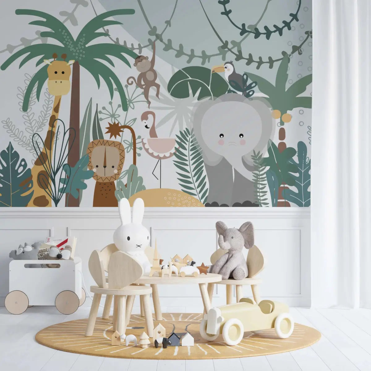 MUNKS & ME - Papier Peint Chambre Enfant Safari