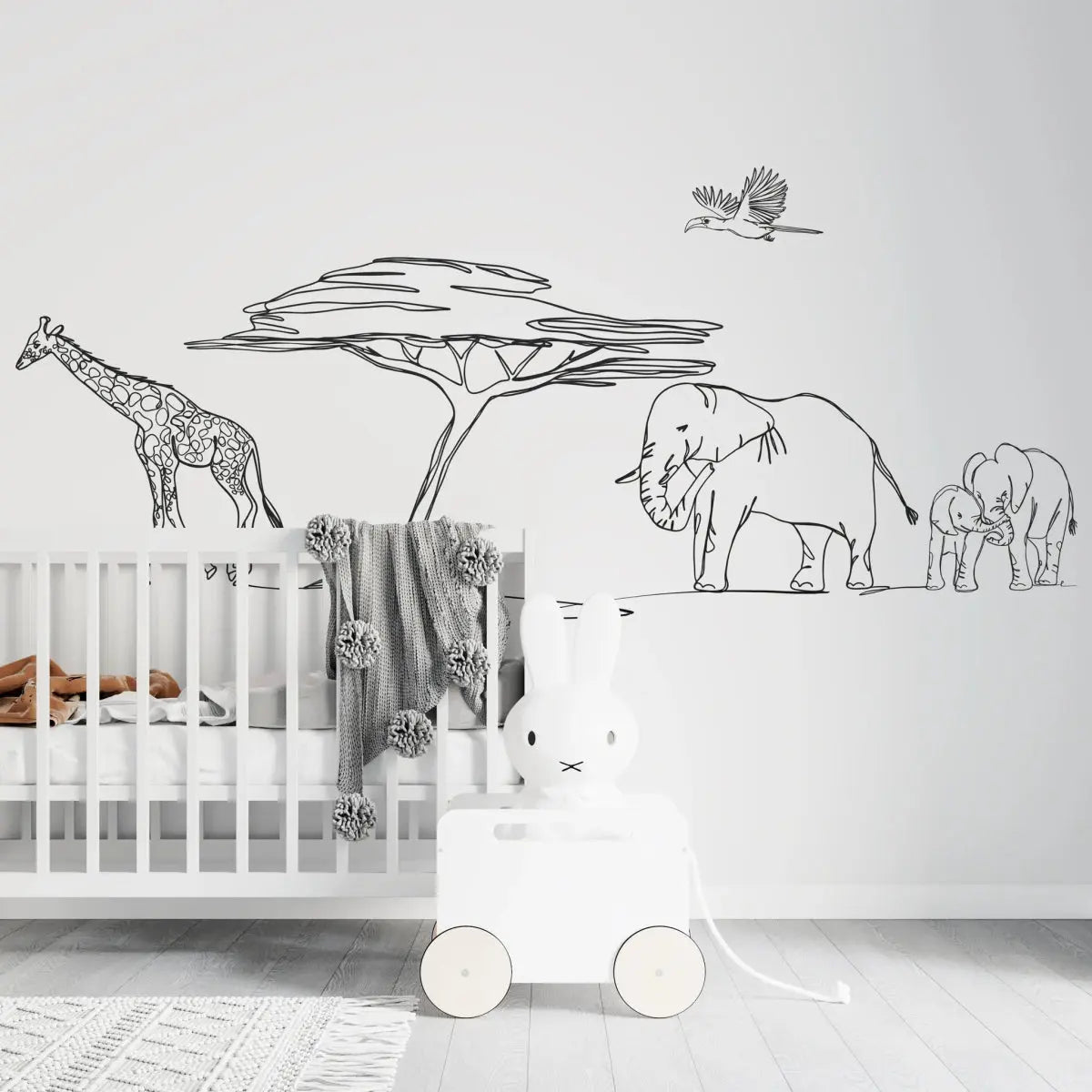 MUNKS & ME - Papier Peint Chambre Enfant Safari À Pied