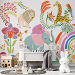 MUNKS & ME - Papier Peint Chambre Enfant Safari Urbain