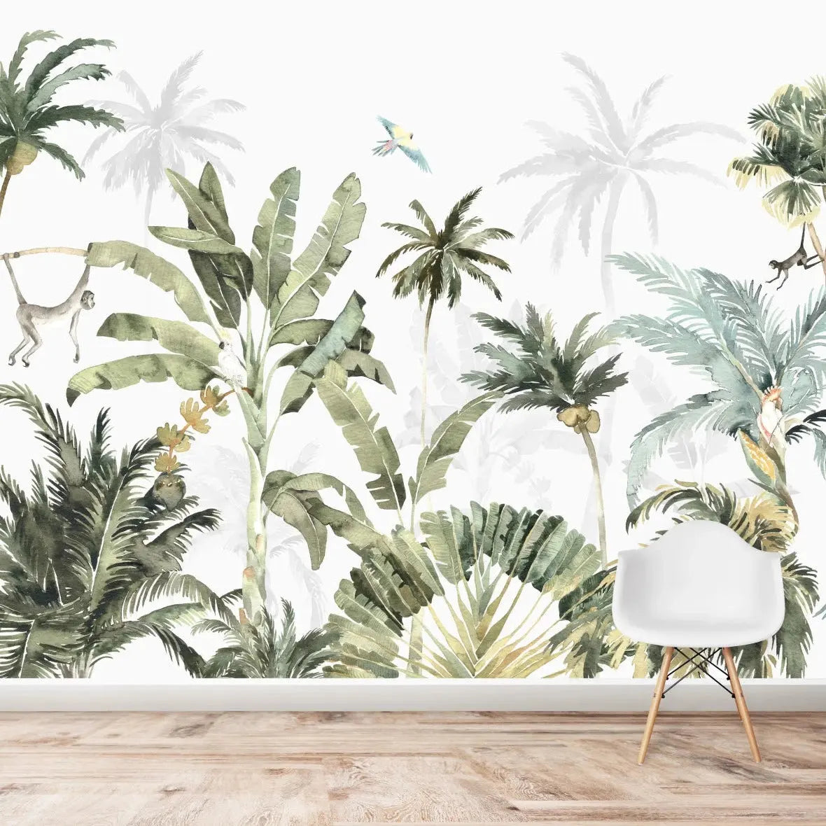 MUNKS & ME - Papier Peint Chambre Enfant Singe De La Jungle