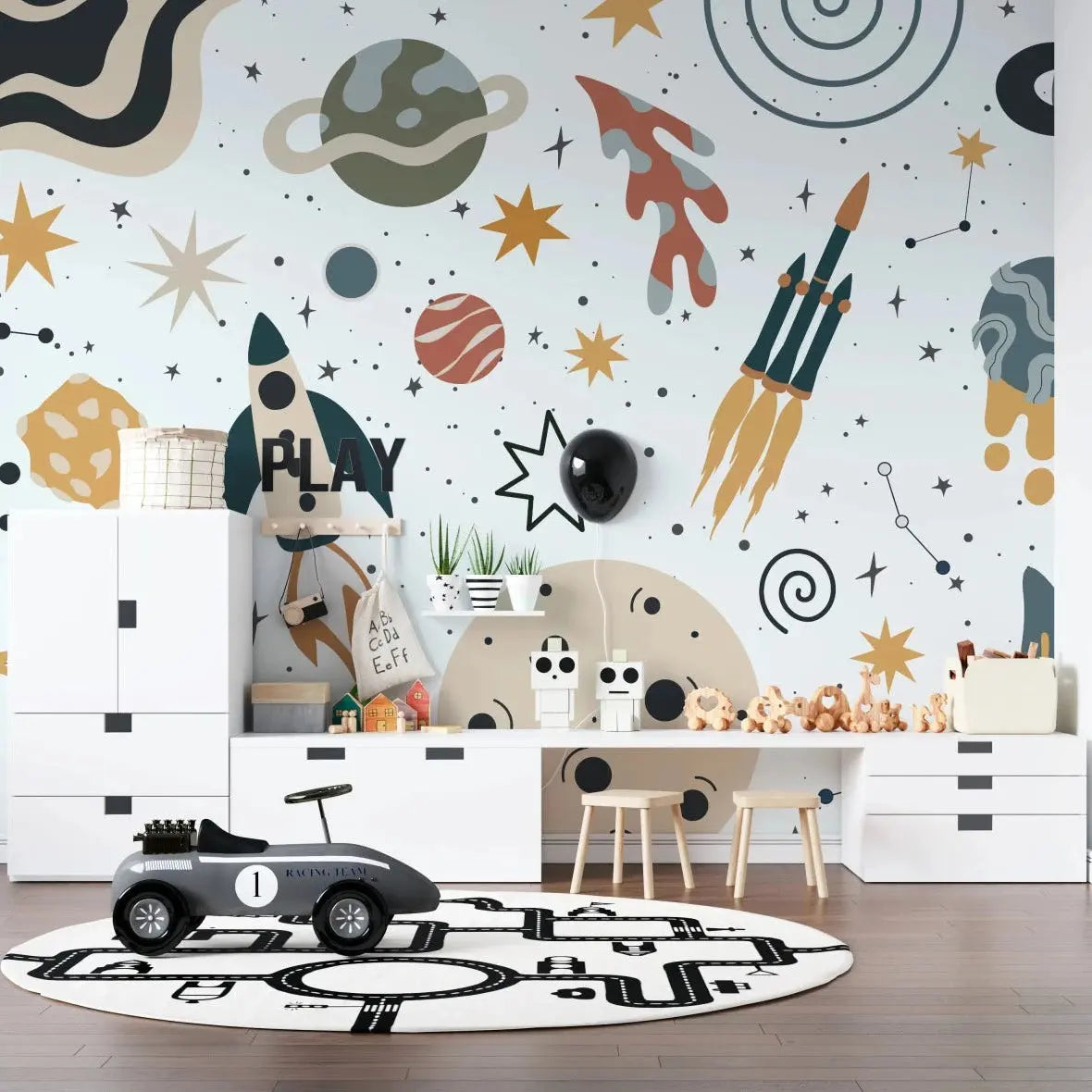 MUNKS & ME - Papier Peint Chambre Enfant Vers La Lune