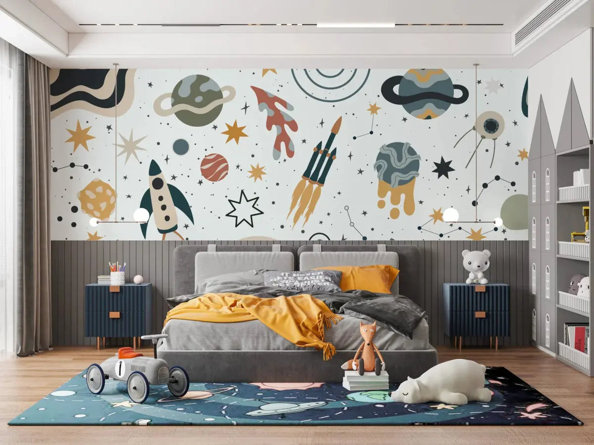 MUNKS & ME - Papier Peint Chambre Enfant Vers La Lune