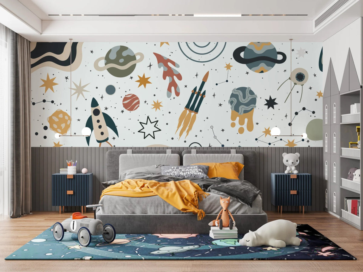 MUNKS & ME - Papier Peint Chambre Enfant Vers La Lune