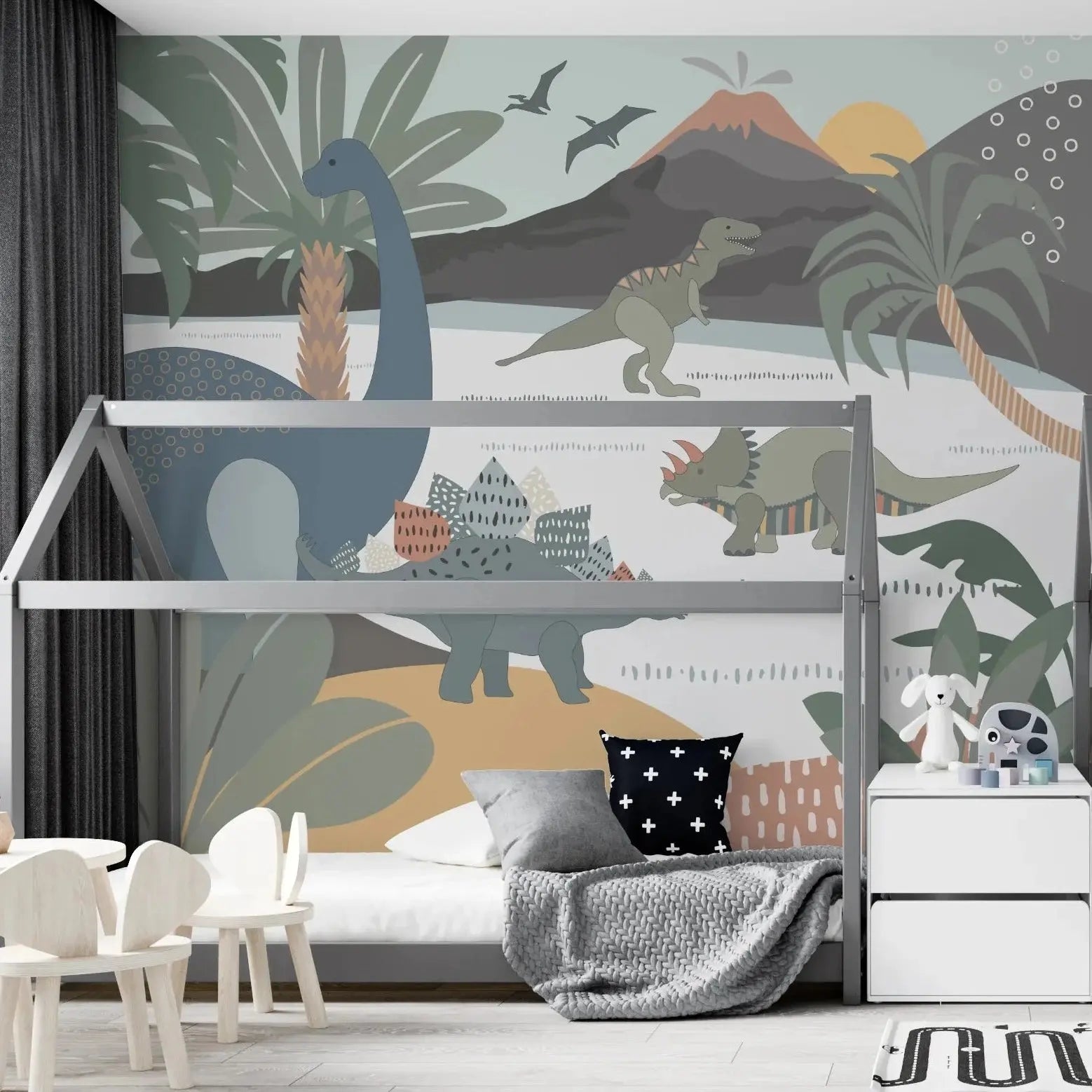 MUNKS & ME - Papier Peint Dinosaure Et Ses Amis