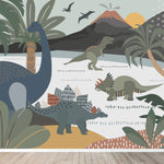 MUNKS & ME-Papier Peint Dinosaure Et Ses Amis-Les Petits
