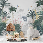 MUNKS & ME - Papier Peint Mural Léopard Et Ses Amis De La Jungle