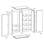 OEUF NYC - Armoire Merlin Sparrow - Bouleau/blanc