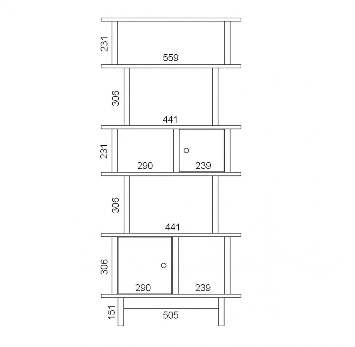OEUF NYC - Bibliothèque Mini Library Verticale - Bouleau