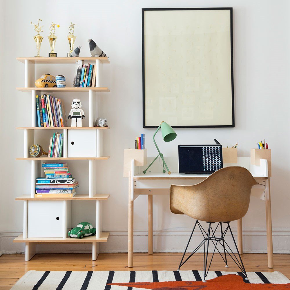 OEUF NYC - Bureau Évolutif Brooklyn - Blanc / Bouleau