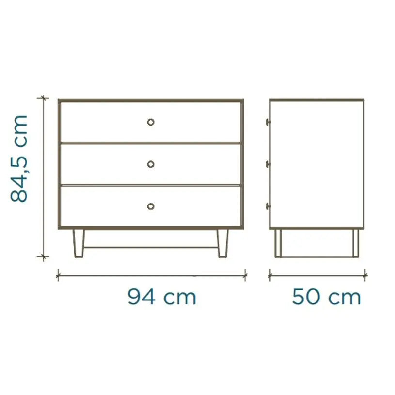 OEUF NYC - Commode Merlin 3 Tiroirs Classic - Blanc