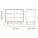 OEUF NYC - Commode Merlin 3 Tiroirs Sparrow - Bouleau