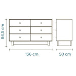 OEUF NYC - Commode Merlin 6 Tiroirs Rhea - Bouleau