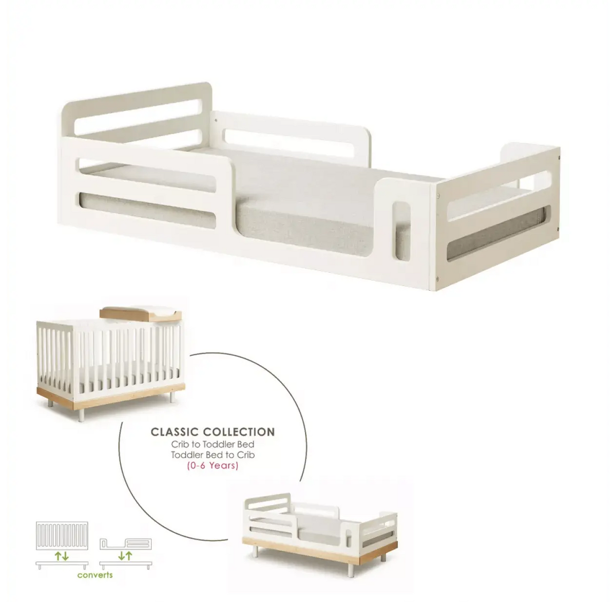 OEUF NYC - Lit Bébé Évolutif Classic 70 x 140 cm - Bouleau