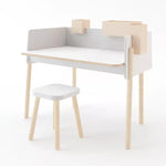 OEUF NYC-Tabouret Carré évolutif - Blanc/Bouleau-Les Petits