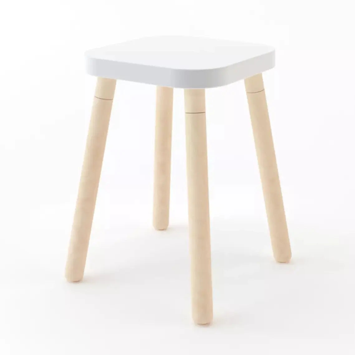 OEUF NYC - Tabouret Carré Évolutif - Blanc/Bouleau