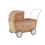 OLLI ELLA-Landau Chariot Poupées Strolley en Rotin - Naturel-Les Petits