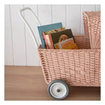 OLLI ELLA - Landau Chariot Poupées Strolley en Rotin - Rose