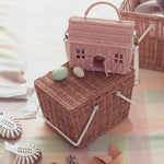OLLI ELLA - Sac En Rotin Casa - Rose
