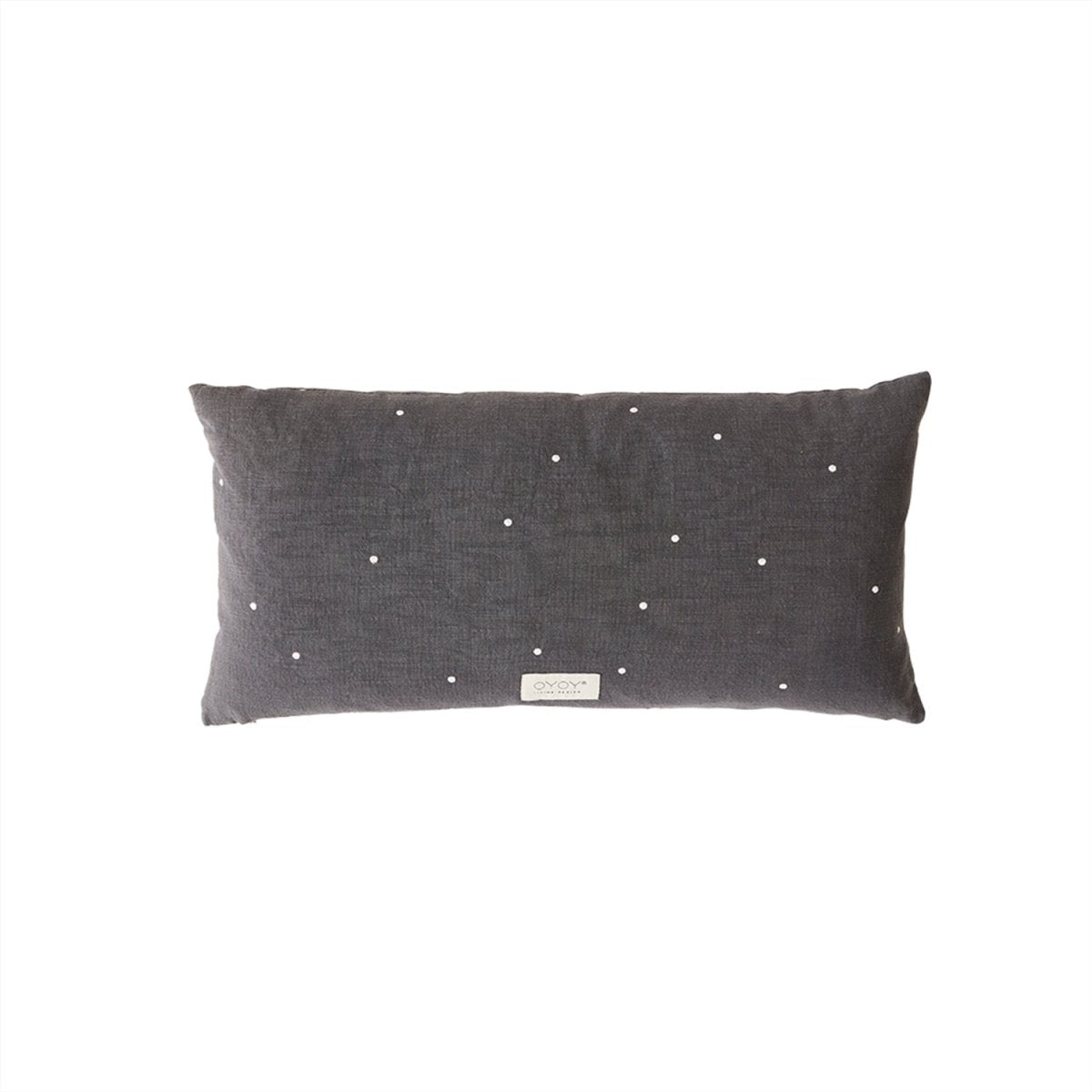 OYOY LIVING-Coussin Kyoto Dot Long - Anthracite-Les Petits
