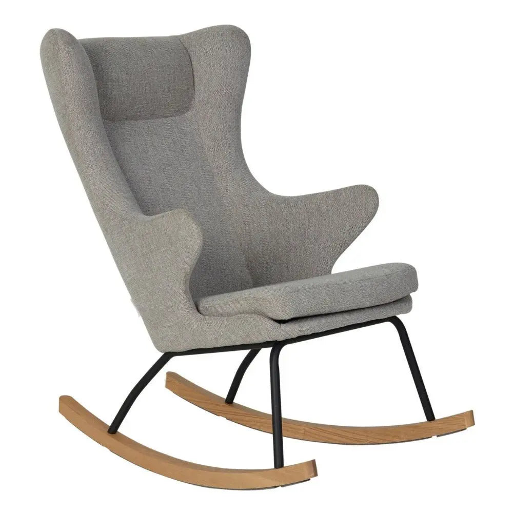 QUAX - Chaise Adulte À Bascule De Luxe Gris Sable