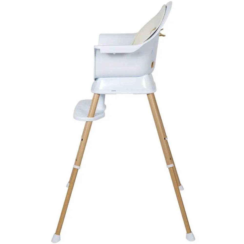 QUAX - Chaise Bébé Evolutive Ultimo 3 Luxe - Blanc - Naturel