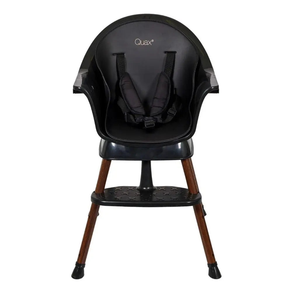 QUAX - Chaise Bébé Evolutive Ultimo 3 Luxe - Noir - Chataignier